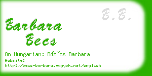 barbara becs business card